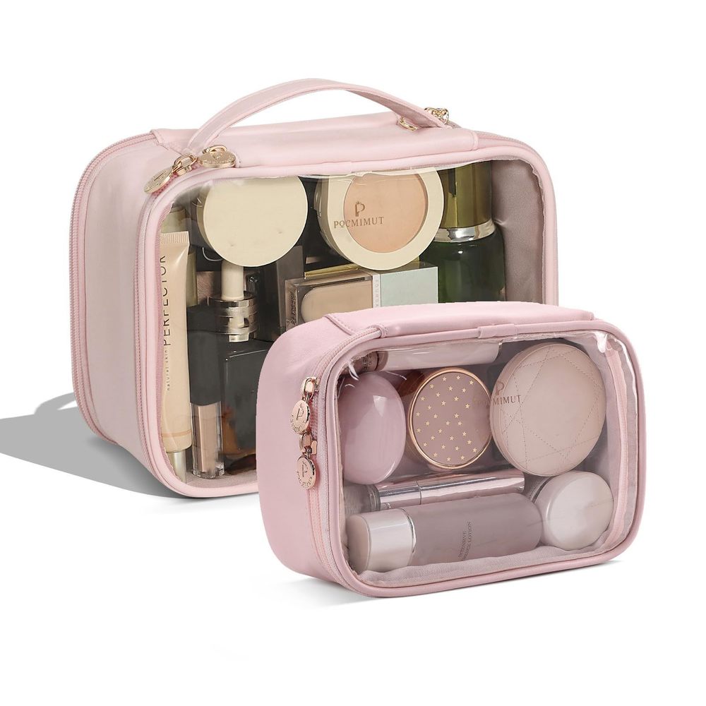 Clear Makeup Bags,small Makeup Pouch With Large Cosmetic Bag Toiletry Bag Car🦖